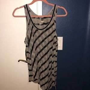 We the free striped asymmetrical hem tank
